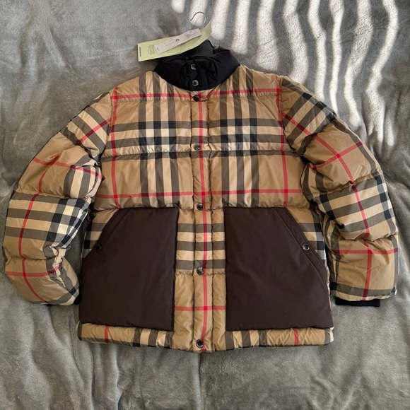 Burberry Other - NEW BURBERRY MEN'S LUXURY CHECK PRINT GOOSE DOWN  PUFFER PARKA JACKET M
